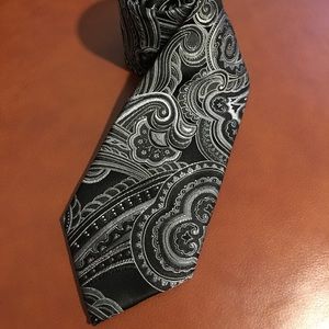 Black Paisley Silk Necktie